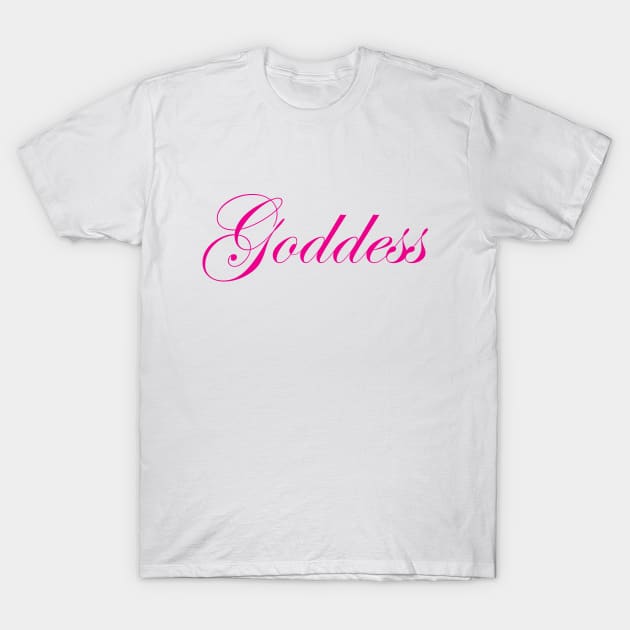 Goddess in Hot Pink T-Shirt by Rozanne25